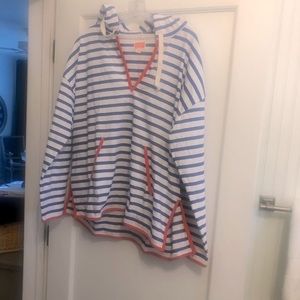 J. Crew striped hoodie, xl